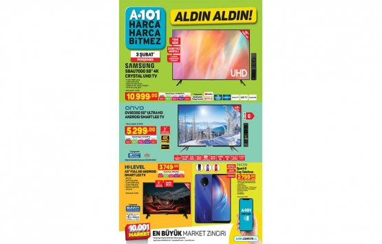 A101 aldın aldın online 3 Şubat kataloğu! Muhteşem fırsatlar sizi bekliyor!