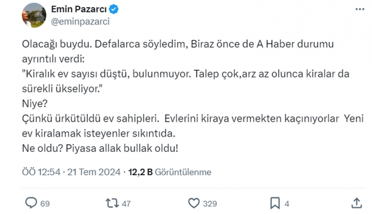 Ev sahipleri ürkütüldü, evlerini kiraya vermekten kaçıyor! Kiralık piyasasında neler oluyor?