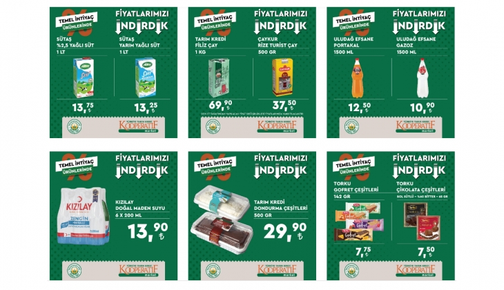  Tarım Kredi de şekerden pirince onlarca üründe dev indirim! 2 Ekim 2022 fiyat listesi...