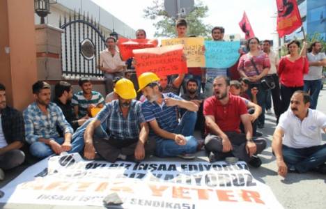 Esenyurt'ta inşaat işçileri eylemde!