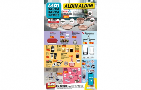 A101 aldın aldın online 3 Şubat kataloğu! Muhteşem fırsatlar sizi bekliyor!