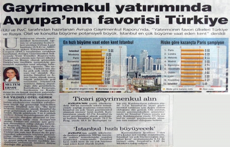 2006 yılında gayrimenkul yatırımında Avrupa nın favorisi Türkiye!