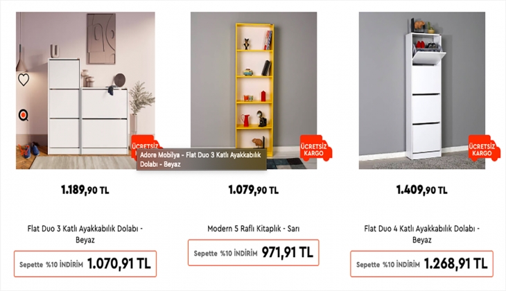 Adore Mobilya öğrenci odalarında yüzde 40 indirim! İşte 27 Eylül 2022 fiyat listesi