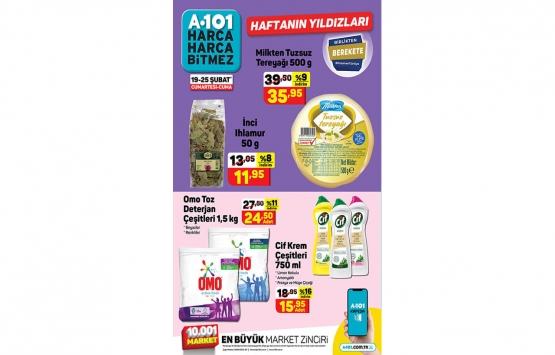 A101 25 Şubat kataloğunda görülmemiş indirimler! O ürün 65,90 TL yerine 32,95 TL ye satılıyor!
