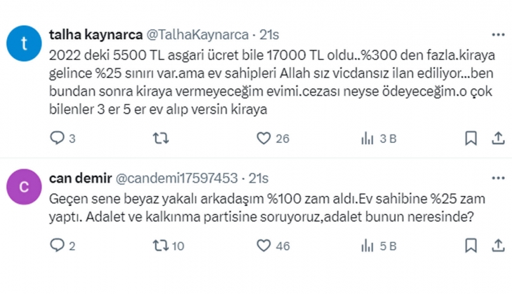 Yüzde 25 zam sınırı kaldırılınca ne olacak? Kira artışları yıllık asgari enflasyon oranında olması kanunlaştırılmalı!