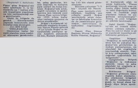 1977 yılında Boğaziçi Nazım Planı hazırlanıyormuş!