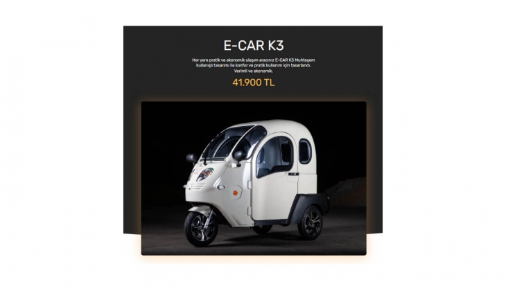 Regal Raptor E-car K3 elektrikli, 3 tekerlekli araç ne kadar? İşte 25 Mayıs 2022 fiyat listesi...