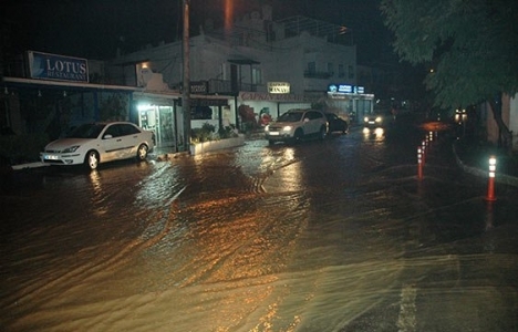 Bodrum sağanak yağış