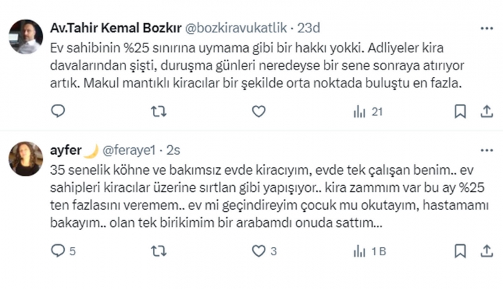 Kiracılara soruldu: Ev sahibiniz kira zammı yaparken yüzde 25 sınırına uydu mu?
