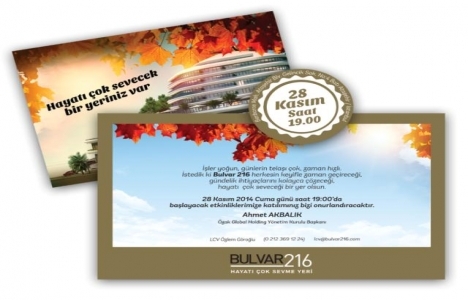 Bulvar 216'da 28 Kasım'da etkinlik düzenlenecek!