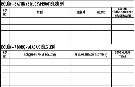 Memur mal bildirim formu!
