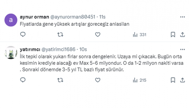 Faizler inerse konut fiyatları ne olur? Vatandaşlar yorumladı!