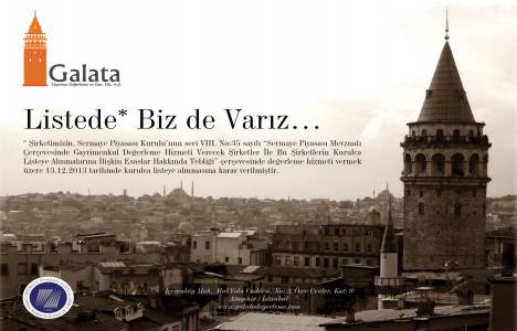 Galata taşınmaz değerleme raporu yayınlandı!