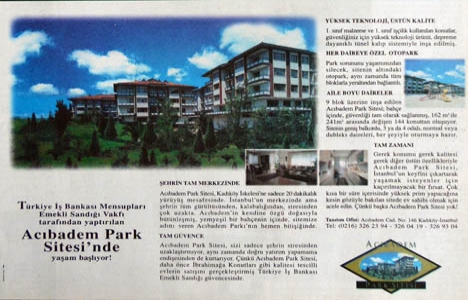 1998 yılında Acıbadem Park Sitesi satışa sunulmuş!