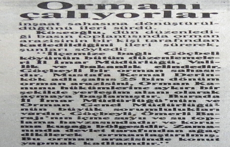 1990 yılında Pendik te 25 bin dönüm arazi kanunsuz şekilde imara açılmış!