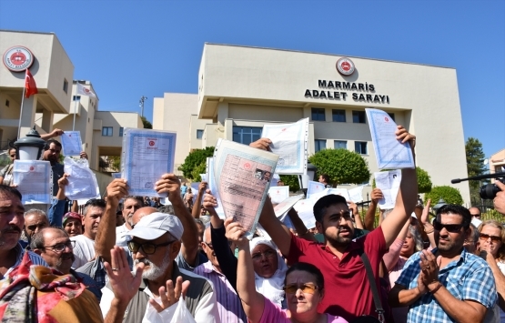 Muğla da arazi davası protestosu!