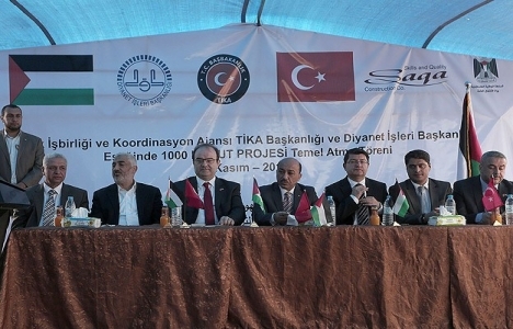 Gazze'de 1000 Konut Projesi'nin temel atma töreni gerçekleşti!