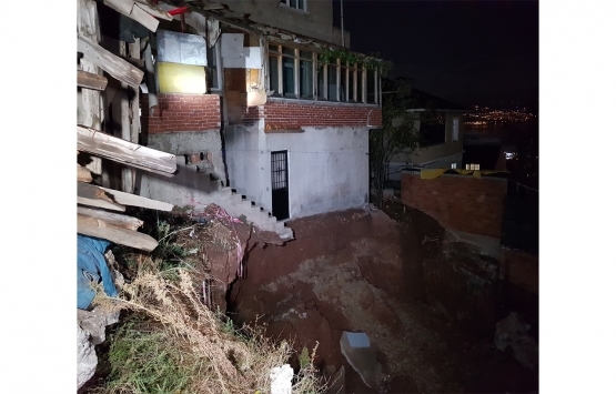 Kocaeli'de toprak kayması nedeniyle bir bina boşaltıldı!