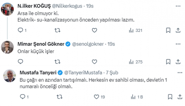 Halka 330 metrekare ücretsiz konut arsası tahsis edilsin! Mimar Şenol Gökner den ulusal konut projesi çağrısı!