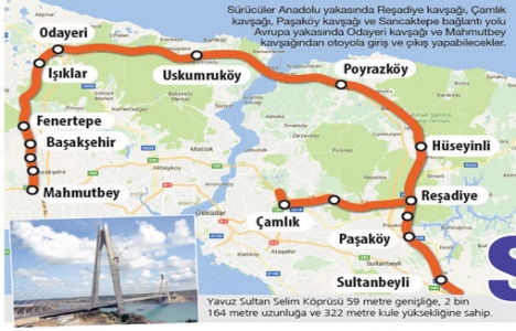 Yavuz Sultan Köprüsü güzergahındaki 5 proje!