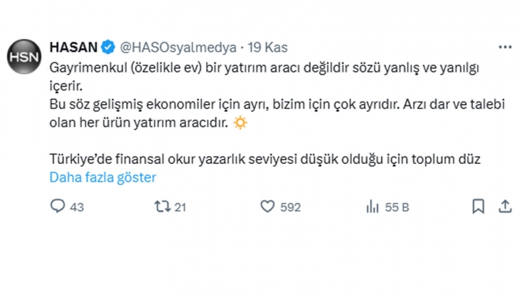 Gayrimenkul fiyatlarındaki artış Türkiye gerçeklerinden soyutlanıp çözülemez: Konut yatırımı mantıklı mı?