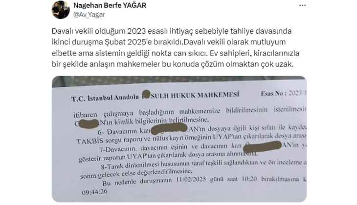 Avukattan ev sahiplerine tavsiye: Kiracılarınızla bir şekilde anlaşın mahkemeler bu konuya çözüm olmaktan çok uzak!