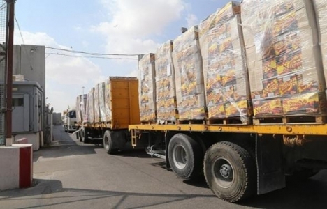 Gazze'ye inşaat malzemesi yüklü 256 TIR gidecek!