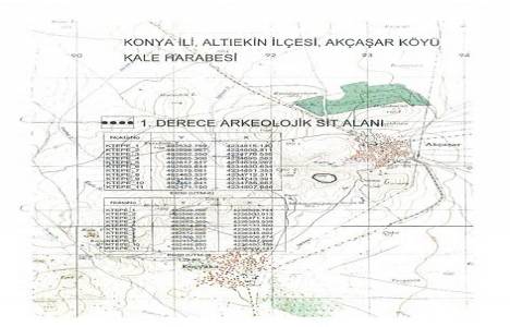Konya Altınekin Kale Harabesi arkeolojik sit alanı olarak belirlendi!