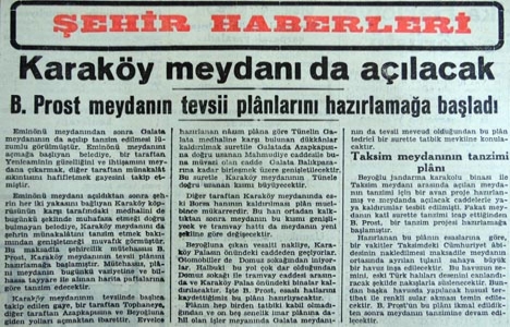 1940 yılında Karaköy Meydanı tanzim edilecek!