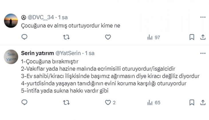 Hanehalklarının yüzde 8,4 ü başkasının evinde kira ödemeden oturuyor!