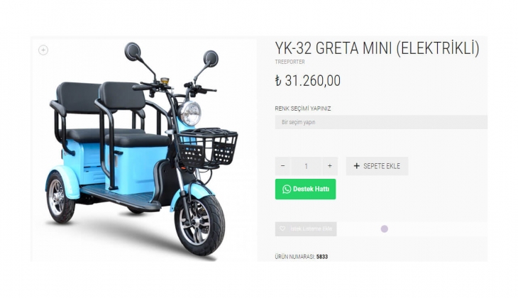 Elektirikli, 3 tekerlekli Yuki Greta Mini nin fiyatı kaç TL? İşte 19 Temmuz 2022 fiyat listesi...