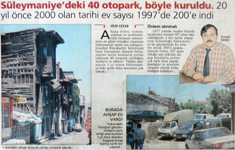 1997 yılında Süleymaniye can çekişiyor!