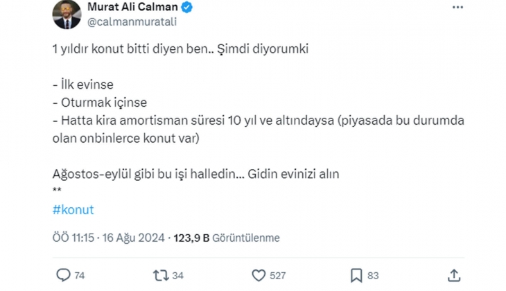 Analistten, ev sahibi olmak isteyenleri ilgilendiren açıklama: Ağustos-eylül gibi bu işi halledin, gidin evinizi alın!