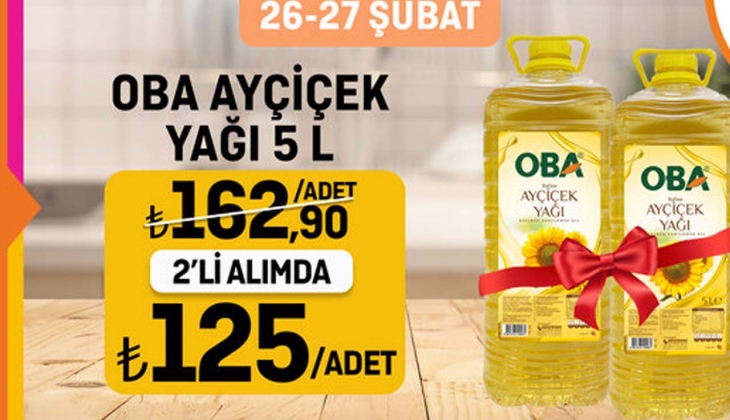 Bu fırsatını kaçırmayın! Migros’ta 5 litre Ayçiçek yağı sadece 125 TL! 27 Şubat 2023 fiyat listesi…
