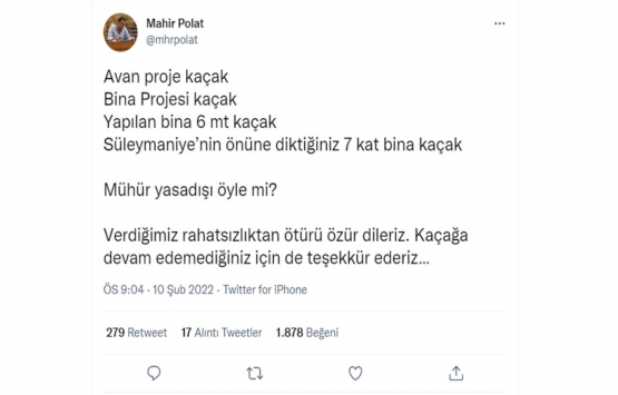 İBB den Süleymaniye inşaatı yanıtı: Bina kaçak, mühür yasadışı öyle mi?