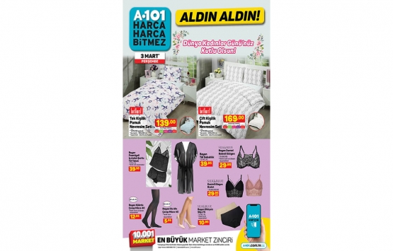 A101 3 Mart 2022 kataloğu! Kadınlar gününe özel dev fırsatlar!