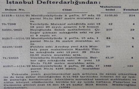 1942 yılında Mecidiyeköy'de 4.165 metrekare arsa bin 666 liraya satılacakmış!