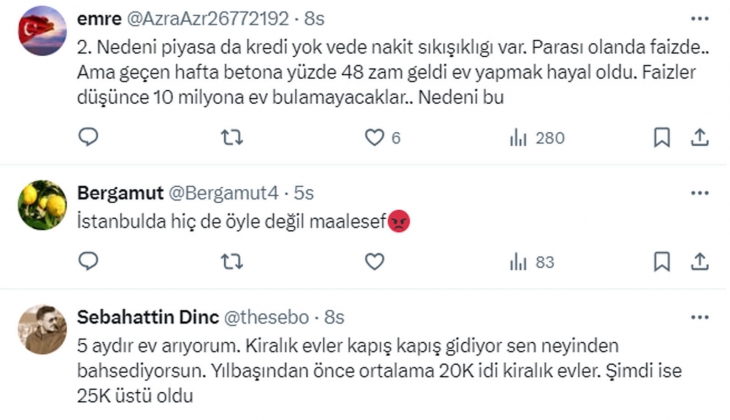 Konut alan da kiralayan da kalmadı: 6 ay önce 25 bin TL olan ev, şimdi 15 bin TL ye düştü!