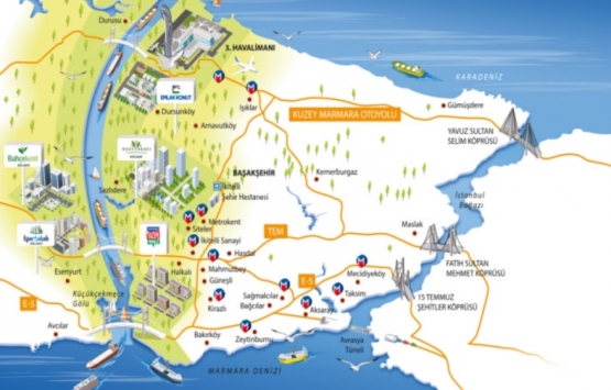 Emlak Konut un Kanal İstanbul güzergahındaki proje haritası!