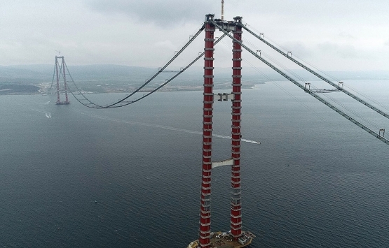 1915 Çanakkale Köprüsü nde çalışmalar hız kesmiyor!