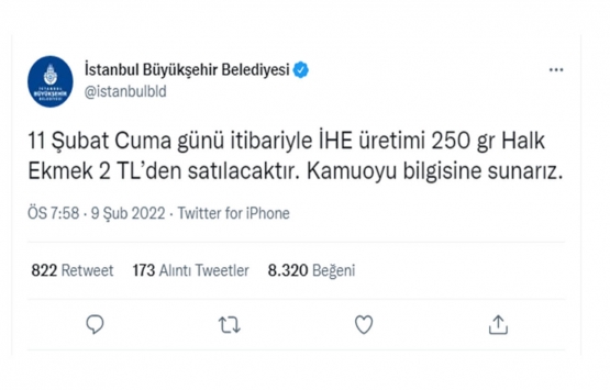 Halk Ekmek e zam geldi! İşte yeni fiyatlar...