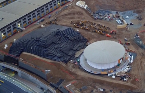 Apple Campus 2 nin inşaatı havadan görüntülendi!