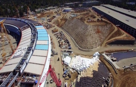 Apple Campus 2 nin inşaatı havadan görüntülendi!