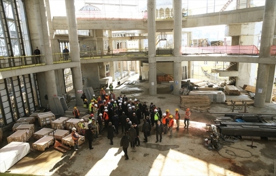 Cumhurbaşkanı Erdoğan Taksim Camisi inşaatını gezdi!