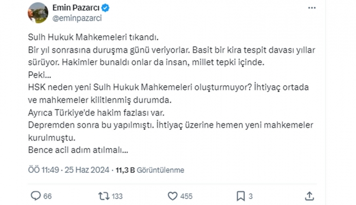 Basit bir kira tespit davası yıllarca sürüyor! Neden yeni Sulh Hukuk Mahkemeleri oluşturulmuyor?
