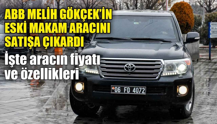 Ankara Büyükşehir Belediyesi Melih Gökçek'in iade ettiği makam aracını satacak! İşte fiyatı