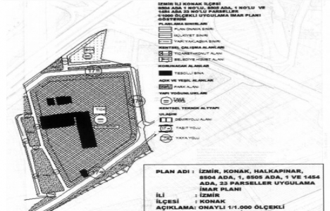 İzmir Halkapınar daki bir parselin imar değişikliği onaylandı!