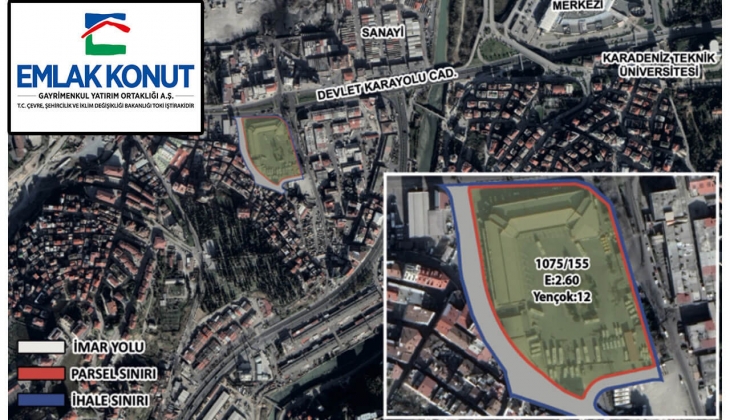 Emlak Konut GYO Trabzon Ortahisar Sanayi arsasına hangi firmalar teklif verdi?