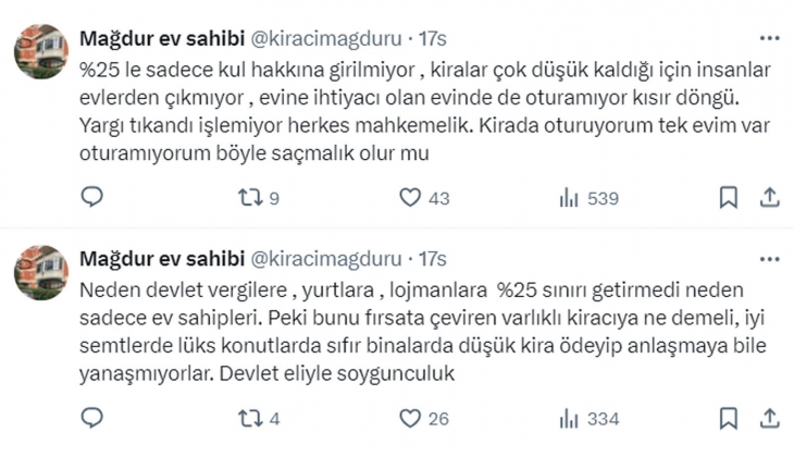 Her ev sahibi zengin değil: Kirada TEFE-TÜFE formülüne dönülmeli!