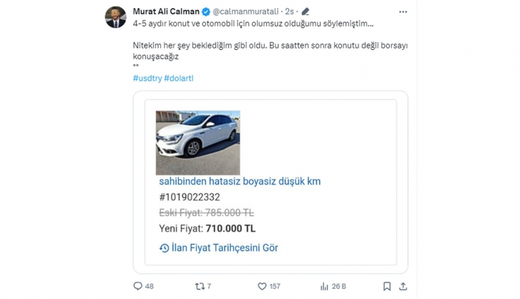 Artık konutu değil borsayı konuşacağız! Konut ve otomobil sektöründe şok!